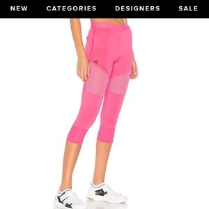 NWT Adidas by Stella McCartney pink Fishnet leggings